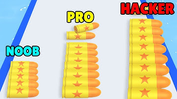 NOOB vs PRO vs HACKER vs GOD in Bullet Stack Run 3D