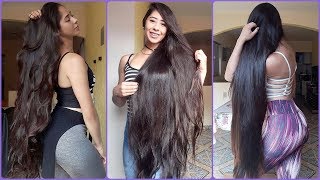 9 Minutes Of Reeh David - Wonderful Long Silky Hair Play