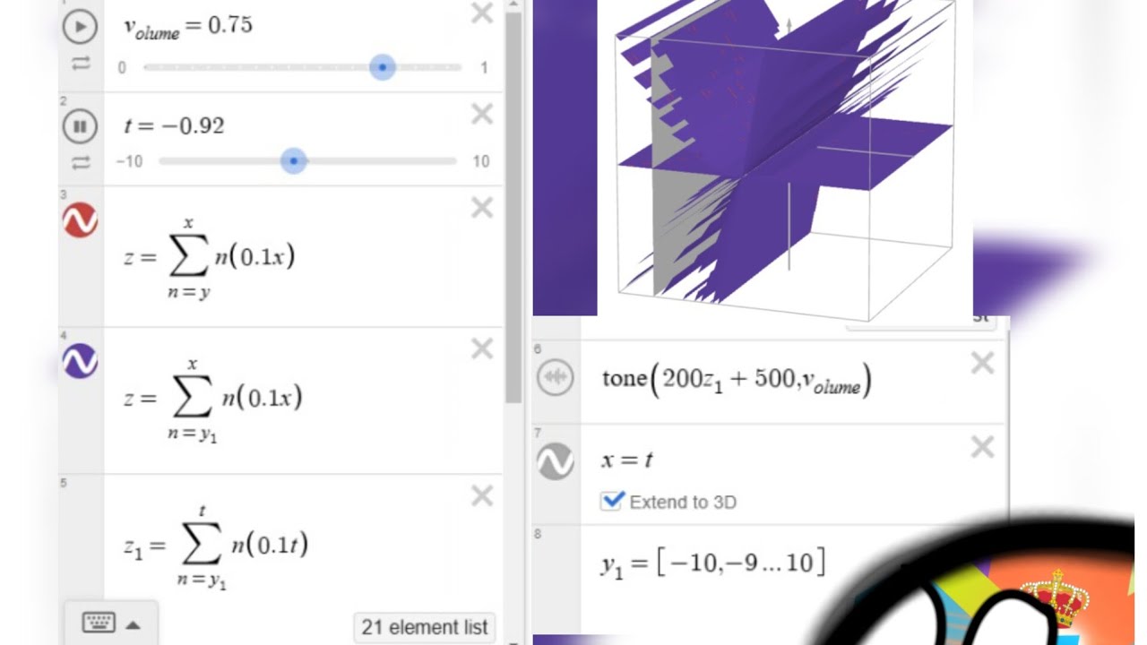 3d desmos graph starts making cosmic horror sounds youtube
