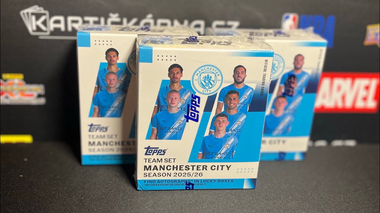 Unboxing 2025-26 Topps Manchester City Team set Box - YouTube