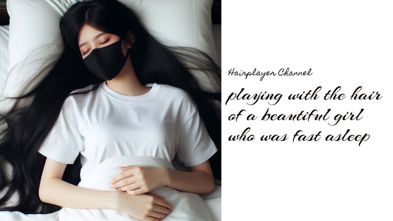 playing with the hair of a beautiful girl who was fast asleep#beautiful #blackhair #hairplay