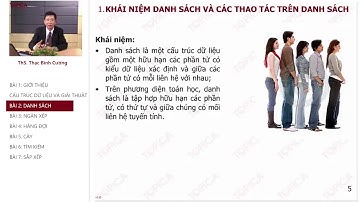 Thao tác trên danh sách - Cấu Trúc Dữ Liệu Và Giải Thuật (ThS Thạc Bình Cường) #12 | E-Learning