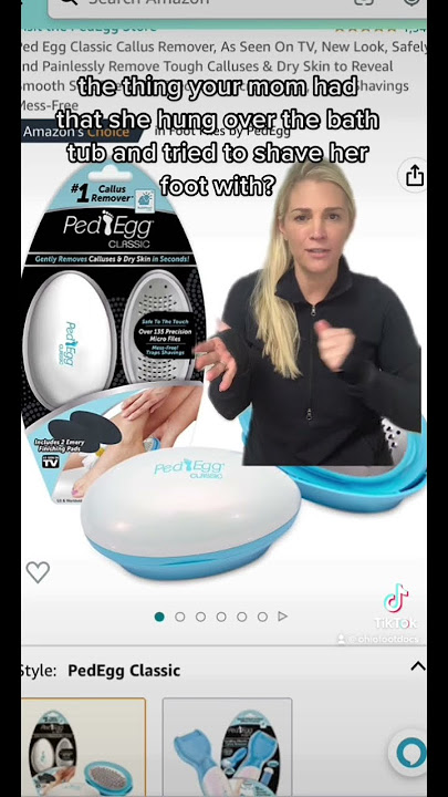  PedEgg Jumbo As Seen On TV, Gently Removes Calluses & Dry Skin  Without Bending for Smooth, Soft Feet, Easy Reach Handle, Mess-Free, 300%  More Microfiles Than Original, Reach Your Feet with