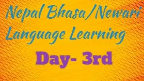 Learn Newari Language Online |Learn Nepal Bhasa| Day- 3  | Nepal Lipi .