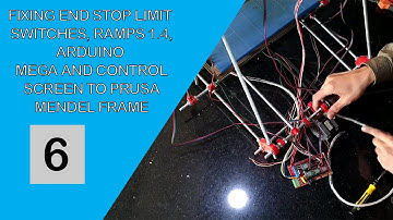Mounting End stop limit switches, ramps 1.4, Arduino mega and control screen to prusa mendel frame