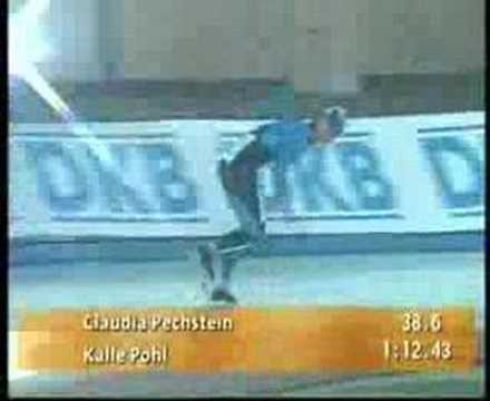 Claudia Pechstein ice speedskating backwards