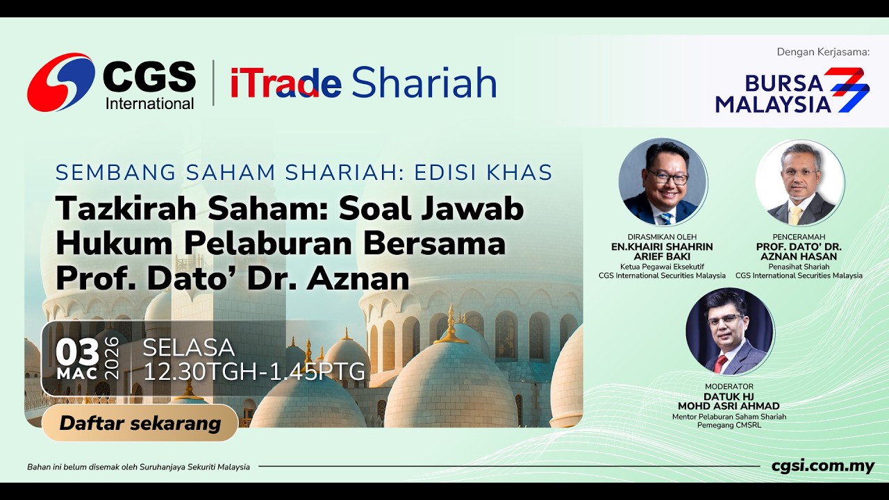 Webinar Recap | Tazkirah Saham: Soal Jawab Hukum Pelaburan bersama Prof. Dato' Dr. Aznan