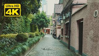 【Shanghai walk 4K】take a walk in the light rain in early summer