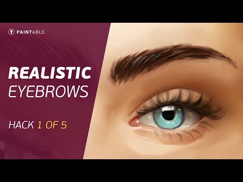 How to Paint REALISTIC EYEBROWS (Portrait "HACK" 1 of 5)