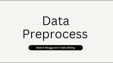 Praproses data