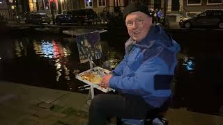 Amsterdam Nocturne- plein air oil painting with Brian Keeler