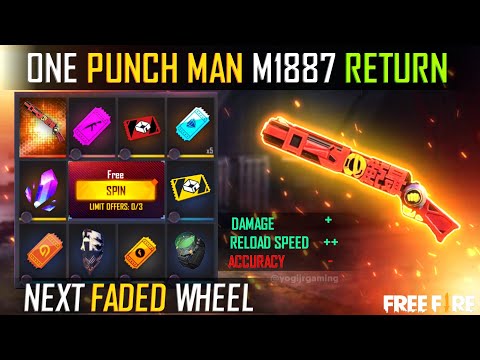 NEXT FADED WHEEL | ONE PUNCH MAN M1887 RETURN | FREEFIRE NEW EVENT | FF NEW EVENT | NEW M1887 SKIN🔥