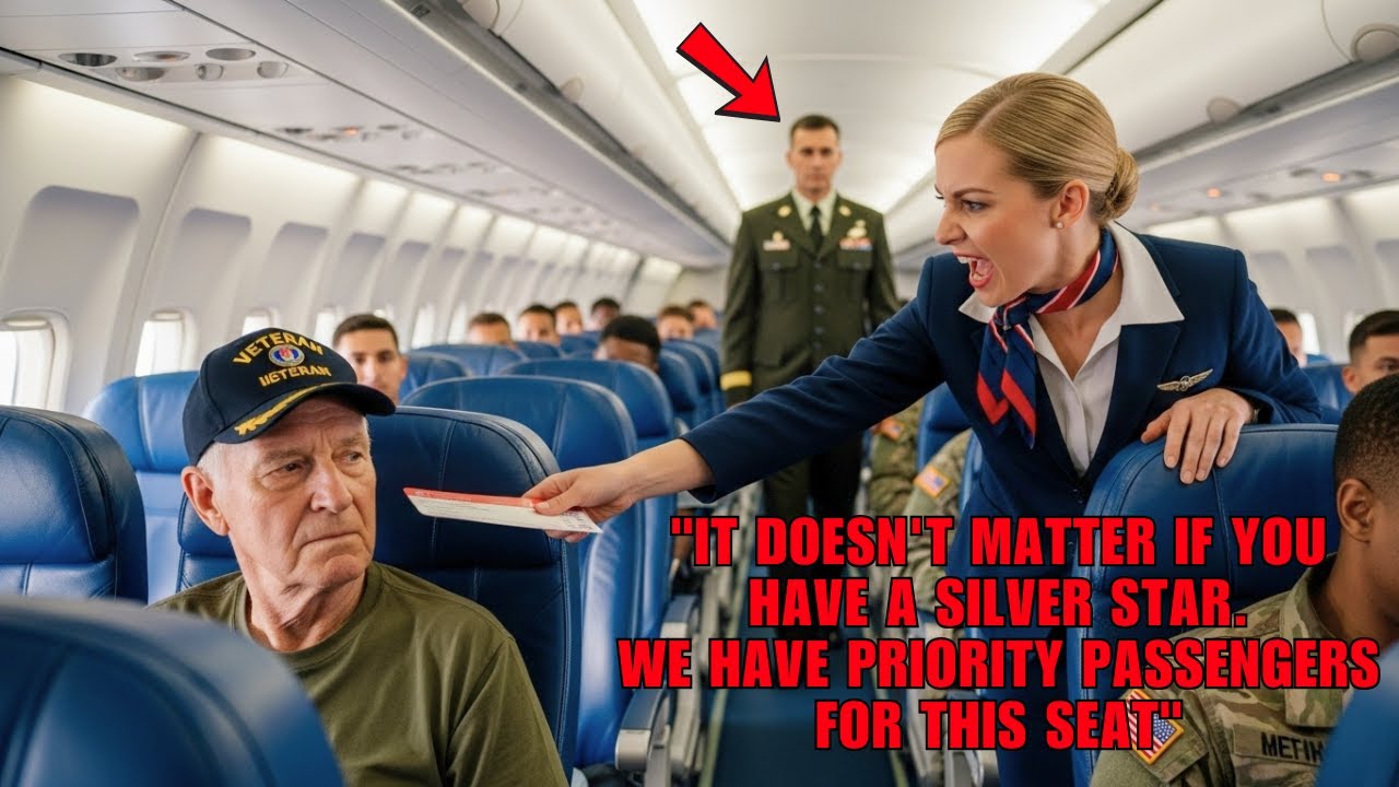 A Silver Star Old Veteran Was Sent to Economy — Minutes Later, a Four-Star General Intervened.