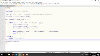 Lesson 6 - PHP Select Data From MySQL