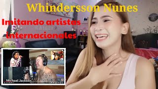 First time reacting to IMITANDO ARTISTAS INTERNACIONAIS || Whindersson Nunes