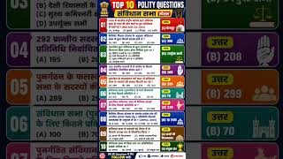 👉 Top 10 Polity Questions 🔥 | संविधान सभा Most Important MCQs | SSC/RRB/UPPSC 2026 #shortsfeed