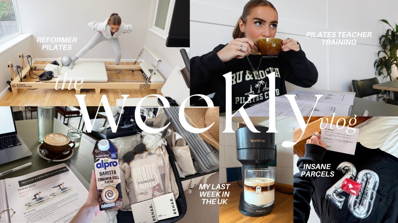 WEEKLY VLOG | my last week in the UK, the best parcels, M&S shop, pilates & Shark at home facial pro