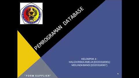 Tutorial Membuat Form Supplier menggunakan Delphi 2010