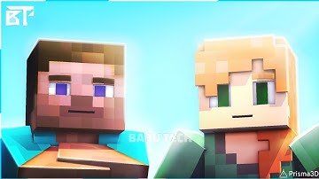Alex and Steve vs pillager Music Video | Babu Tech | Prisma 3D Minecraft Animation