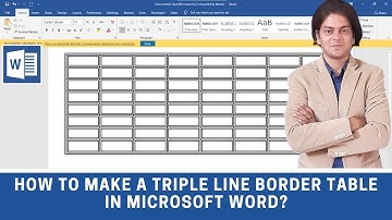 How to make a triple line border table in Microsoft word?