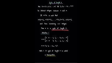 Concept of Cycles in Permutation Groups.#permutations #cycles