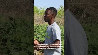 Sustainable Agriculture Kilifi(SAKI) Coordinator David Kazungu speaking at the project in Langobaya.