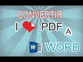 Comvertir PDF A (WORD, EXCEL, POWER POINT) FACIL Y RÁPIDO SIN PROGRAMAS 2020