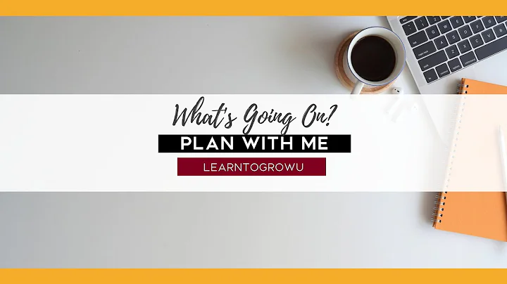 What's Going On? Intro to the "Plan with Me" series