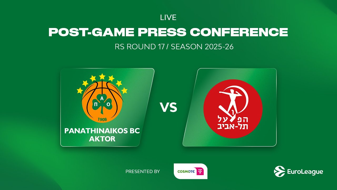 Panathinaikos BC AKTOR – Hapoel IBI Tel Aviv | Post-Game Press Conference | EuroLeague – R17