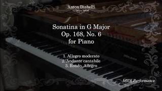 A, Diabelli: Sonatina Op. 168 No 6 in G major, for Piano (Complete)