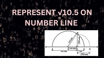 Represent √10.5 number line | Irrational numbers on n.o. line | Number system class 9 | Real numbers