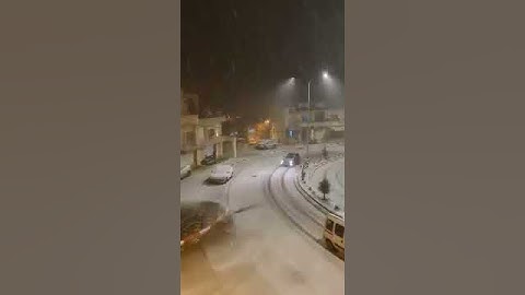 שלג כבד במג'דל שמס - 19/01/2022