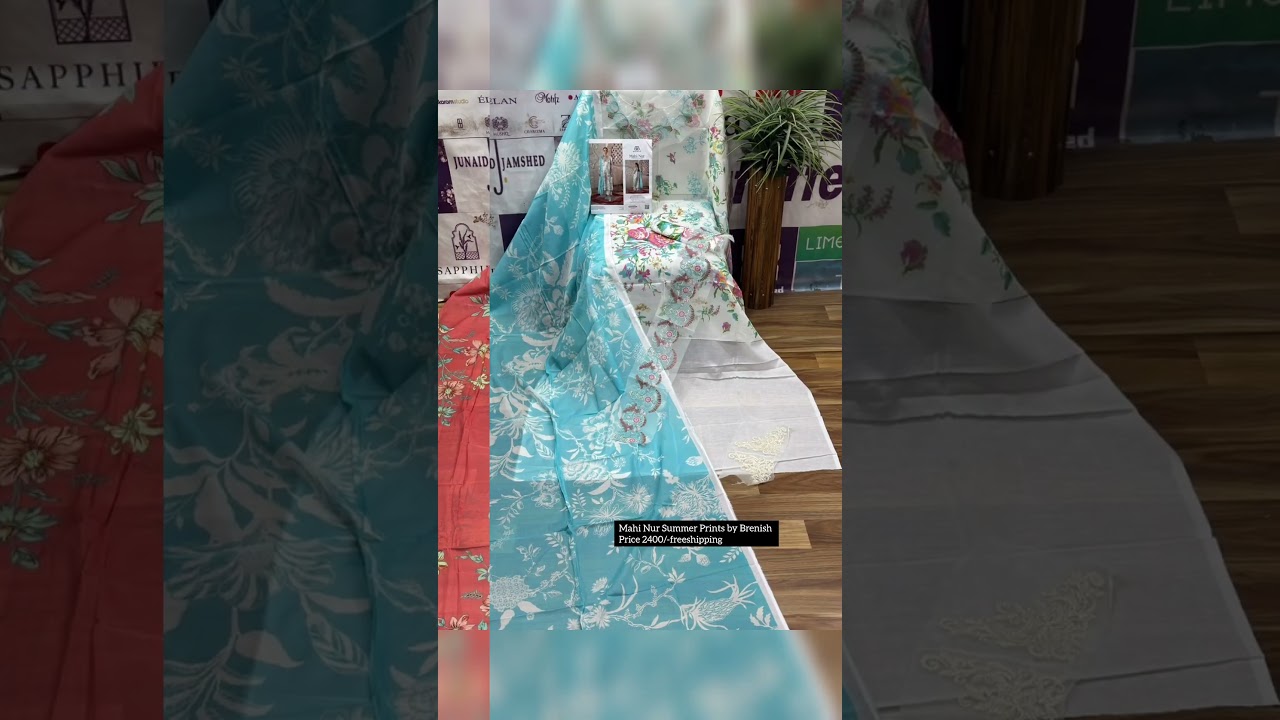 MAHI NUR LAWN COLLECTION BY BRENISH||📲6394960240