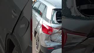 Maruti Suzuki BrezzaCar accident || 🤯 #viral #viralshort #viralvideo #marutisuzuki ##car