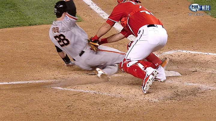 Panda ties it, Posey out after review