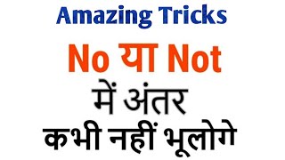 use of no and not in grammar | no or not english grammar | no & not ka use | no vs not uses in hindi