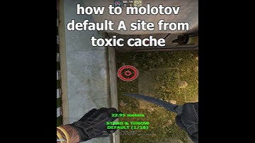 how to molotov default A site from toxic cache #shorts