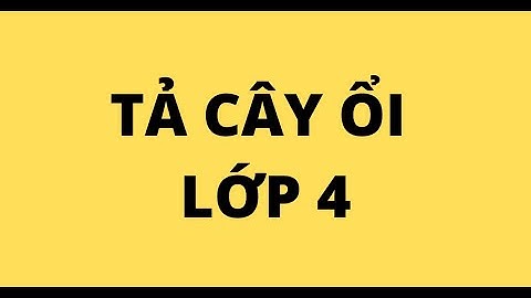 TẢ CÂY ỔI LỚP 4