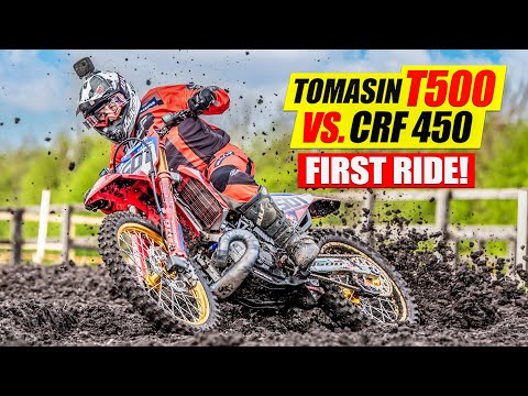 First Ride on World's Newest 500cc 2 Stroke vs Honda CRF450!