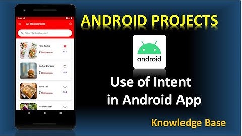 How to use Intent in Android App | Android Projects | Knowledge Base #android #androidprojects