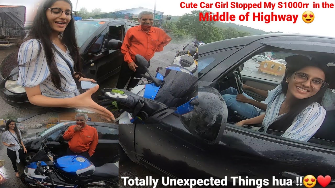 Car Girl Stopped my S1000rr in the Middle of Highway!!|totally Unexpected😍|Crazy love|Z900 Rider