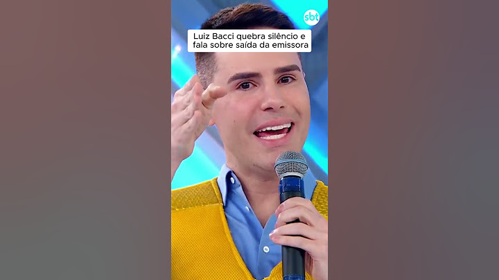 Luiz Bacci quebra silêncio e fala sobre saída da emissora #SBT