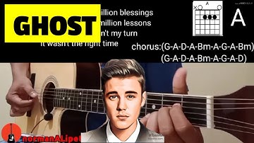 Thumbnail of Justin Bieber - GHOST Guitar Tutorial Cover | Lyrics, Chords & Tabs | normanALipetero