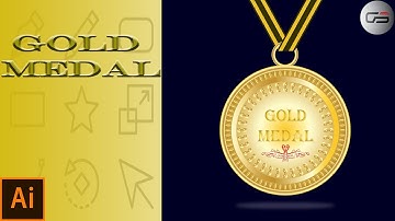 How To Make A Gold Medal In Adobe Illustrator CC, (Urdu / Hindi).