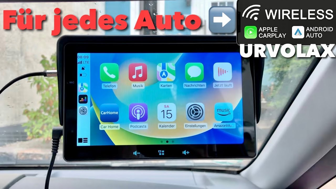 URVOLAX kabellos APPLE CarPlay & ANDROID Auto für JEDES Auto nachrüsten -  Plug and Play TEST REVIEW 
