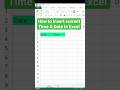 How to insert current Date & time in MS Excel #excel #spreadsheets #excelformula #youtubeshorts