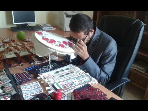 بيت لحم المعطي يمتهن التطريز رغم إعاقته البصرية