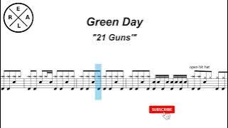 21 Guns - Green Day Drumscore