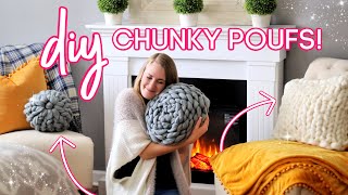 Big Chunky Pouf Pillows... You Can Make Fast Cheap Diy Gift Idea