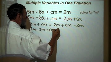 Multiple Variables in 1 Equation